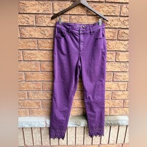 Laura Embroidered Hem Straight‎ Leg Jeans